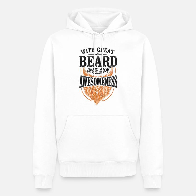 Beard Lover Bearded Man Ginger - Männer Premium Bio Hoodie - Weiß