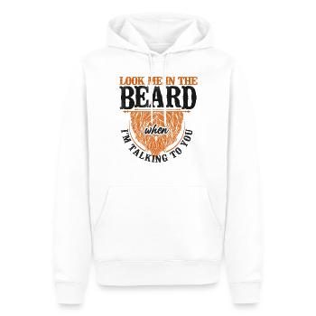 Beard Lover Bearded Man Ginger - Men’s Premium Organic Hoodie - white - Front - Nico (187cm)