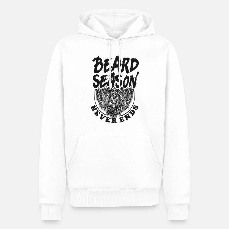 Beard Lover Bearded Man Beard - Männer Premium Bio Hoodie - Weiß