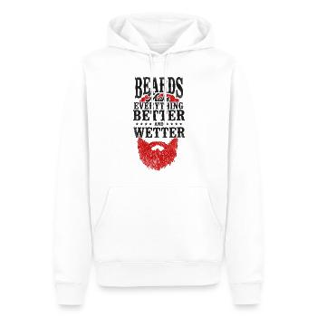 Beard Lover Bearded Man Ginger - Men’s Premium Organic Hoodie - white - Front - Nico (187cm)