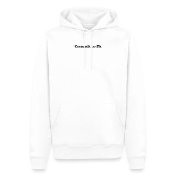 Fitness - Commit to fit - Männer Premium Bio Hoodie - Weiß - Vorne - Nico (187cm)