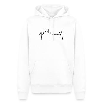 Istanbul Skyline Heartbeat Turquie J’aime Türkiye - Sweat à capuche Premium bio Homme - blanc - Devant - Nico (187cm)