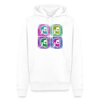 Beard Lover Bearded Man Retro - Männer Premium Bio Hoodie - Weiß - Vorne - Nico (187cm)