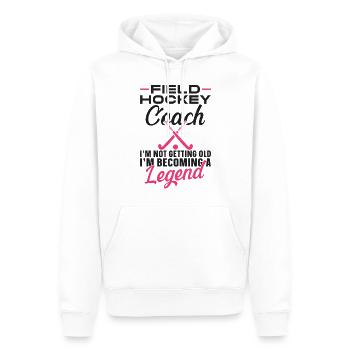Field Hockey Coach Field Hockey - Männer Premium Bio Hoodie - Weiß - Vorne - Nico (187cm)