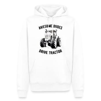 Great Guys Driving Tractor Farmer Farmer Gift - Men’s Premium Organic Hoodie - white - Front - Nico (187cm)