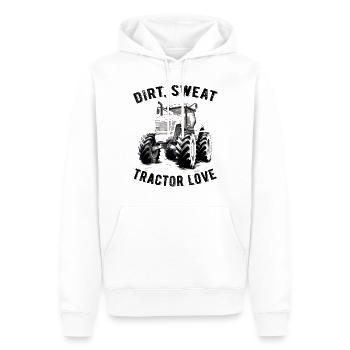 Dirt Sweat Tractor Love Farmer Farmer Gift - Men’s Premium Organic Hoodie - white - Front - Nico (187cm)