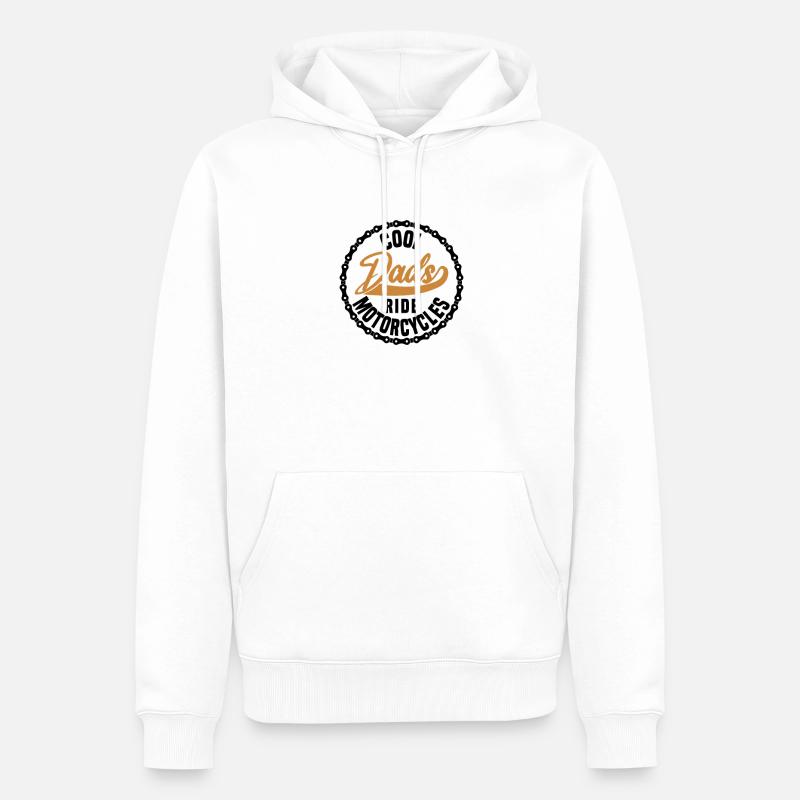 Cool dads ride motorcycles - Männer Premium Bio Hoodie - Weiß