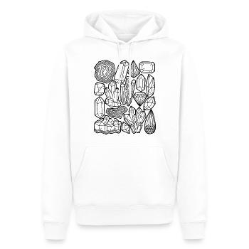 Kristalle Edelsteine Mineralien Diamanten - Männer Premium Bio Hoodie - Weiß - Vorne - Nico (187cm)