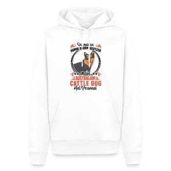 Australian Cattle Dog hat Personal - Männer Premium Bio Hoodie - Weiß - Vorne - Nico (187cm)