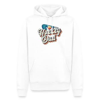 Field Hockey Dad Retro Hockey Dad - Männer Premium Bio Hoodie - Weiß - Vorne - Nico (187cm)