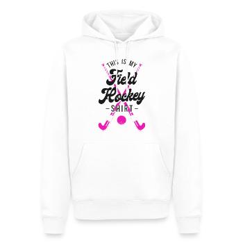 Field Hockey This Is My Field - Men’s Premium Organic Hoodie - white - Front - Nico (187cm)