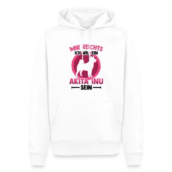 Will ein Akita Inu sein Shiba Inu - Männer Premium Bio Hoodie - Weiß - Vorne - Nico (187cm)