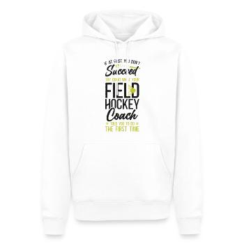Field Hockey Coach If At First You - Männer Premium Bio Hoodie - Weiß - Vorne - Nico (187cm)