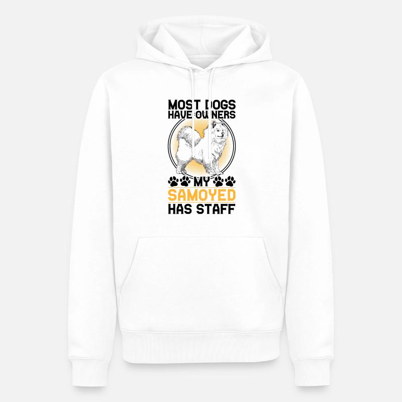 Samojede hat Personal Samojedenspitz - Männer Premium Bio Hoodie - Weiß
