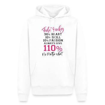 Field Hockey Field Hockey 90% - Männer Premium Bio Hoodie - Weiß - Vorne - Nico (187cm)
