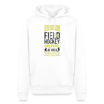 Field Hockey Mom Warning Field - Männer Premium Bio Hoodie - Weiß - Vorne - Nico (187cm)