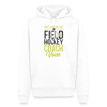 Entraîneur de hockey sur gazon, ne me faites pas - Sweat à capuche Premium bio Homme - blanc - Devant - Nico (187cm)