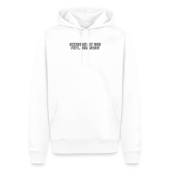 Fitness - La sueur n’est que de la graisse qui pleure - Sweat à capuche Premium bio Homme - blanc - Devant - Nico (187cm)