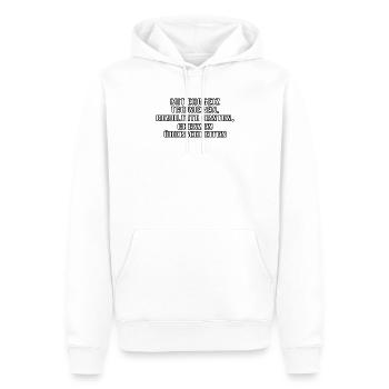Fitness - Mit Ehrgeiz trainieren, Resultate - Männer Premium Bio Hoodie - Weiß - Vorne - Nico (187cm)
