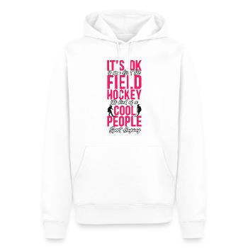 Field Hockey It's Ok If You Don't - Männer Premium Bio Hoodie - Weiß - Vorne - Nico (187cm)