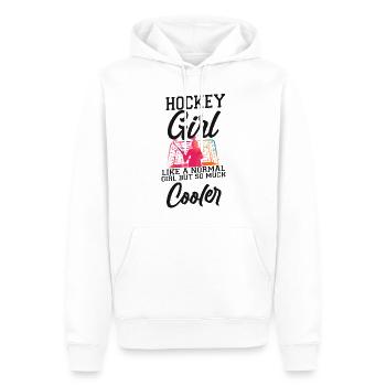 Hockey Sur Gazon Hockey Fille Comme Un - Sweat à capuche Premium bio Homme - blanc - Devant - Nico (187cm)