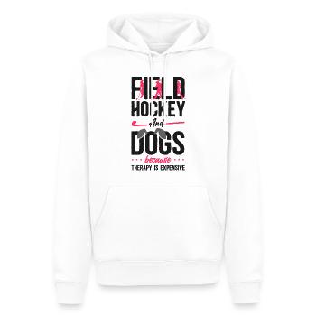 Field Hockey Dog Field Hockey And - Männer Premium Bio Hoodie - Weiß - Vorne - Nico (187cm)