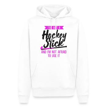 Field Hockey I've Got A Hockey - Männer Premium Bio Hoodie - Weiß - Vorne - Nico (187cm)