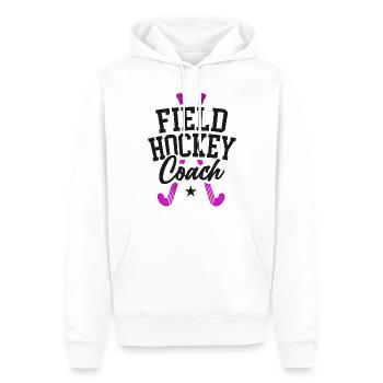 Entraîneur de hockey sur gazon Hockey sur gazon - Sweat à capuche Premium bio Homme - blanc - Devant - Nico (187cm)