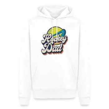Field Hockey Dad Retro Hockey Dad - Männer Premium Bio Hoodie - Weiß - Vorne - Nico (187cm)