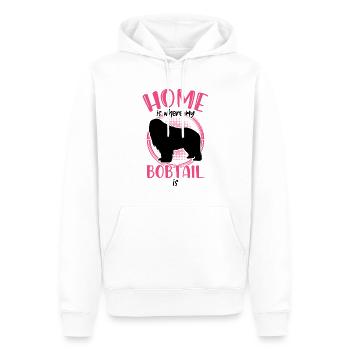 Bobtail abrite le vieux berger anglais - Sweat à capuche Premium bio Homme - blanc - Devant - Nico (187cm)