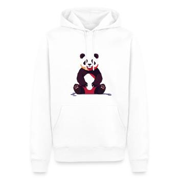 Panda Bear Drawing Cute Panda Animal Design - Men’s Premium Organic Hoodie - white - Front - Nico (187cm)