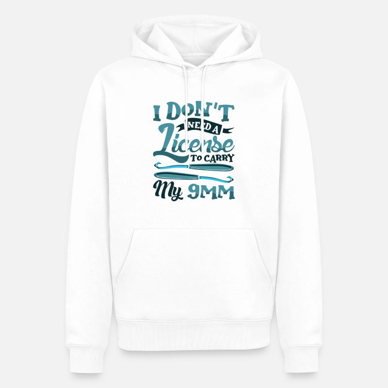 I don't give a knit - Männer Premium Bio Hoodie - Weiß