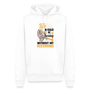 Ce serait ennuyeux sans Wolfsspitz Deutscher Spitz - Sweat à capuche Premium bio Homme - blanc - Devant - Nico (187cm)