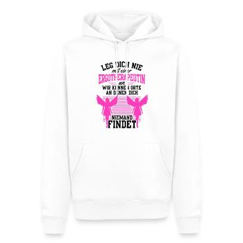 Leg dich nicht mit einer Ergotherapeutin an - Männer Premium Bio Hoodie - Weiß - Vorne - Nico (187cm)