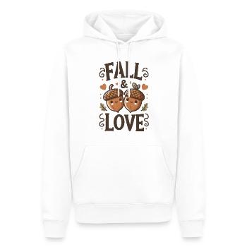 Mignon automne et amour - Thanksgiving Turkey Time Kids - Sweat à capuche Premium bio Homme - blanc - Devant - Nico (187cm)