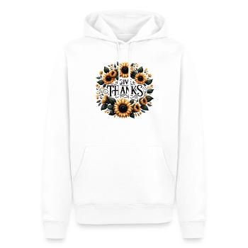 Remerciez - Thanksgiving Turkey Time Kids - Sweat à capuche Premium bio Homme - blanc - Devant - Nico (187cm)