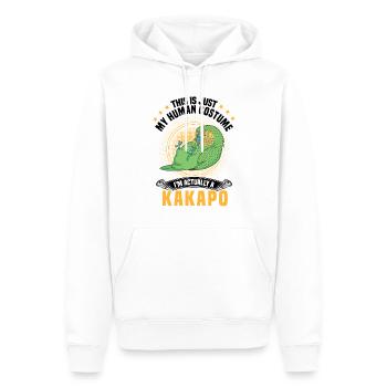 Costume de Kakapo Perroquet incapable de voler - Sweat à capuche Premium bio Homme - blanc - Devant - Nico (187cm)