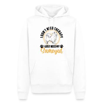 Brauche nur Samojede Samojedenspitz - Männer Premium Bio Hoodie - Weiß - Vorne - Nico (187cm)