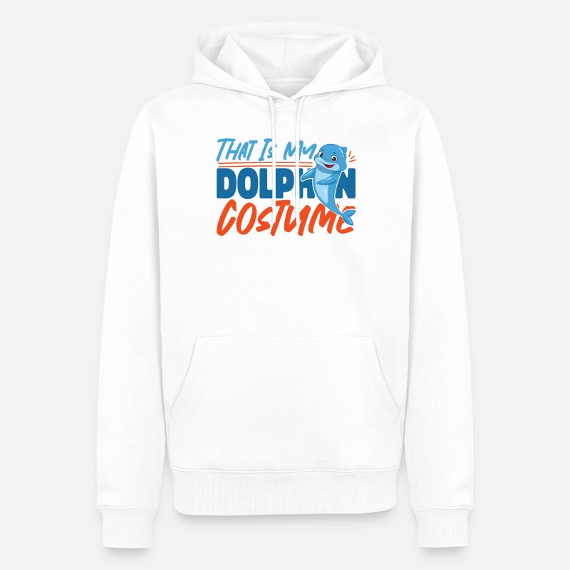 Dauphin Halloween C’est mon - Sweat à capuche Premium bio Homme - blanc
