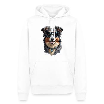 Australian Shepherd Hund Freund Begleiter - Männer Premium Bio Hoodie - Weiß - Vorne - Nico (187cm)