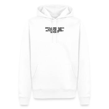 Fitness - Erfolg wird durch Ausdauer und - Männer Premium Bio Hoodie - Weiß - Vorne - Nico (187cm)