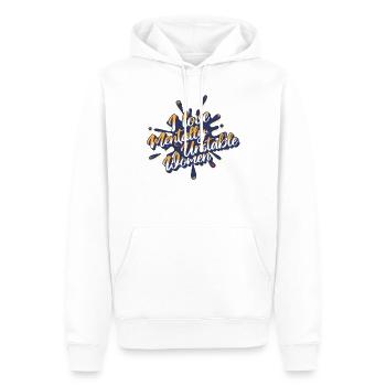 J’aime les femmes mentalement instables Ironic Meme Splash - Sweat à capuche Premium bio Homme - blanc - Devant - Nico (187cm)