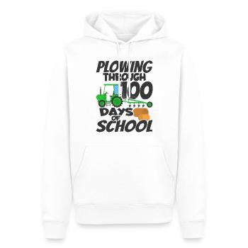 100. Tag Des Schul Traktorkostüms 100 Schultage - Männer Premium Bio Hoodie - Weiß - Vorne - Nico (187cm)