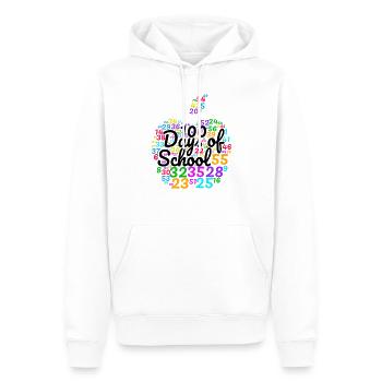 100. Tag Des Schulanlegeskostüms 100 Schultage - Männer Premium Bio Hoodie - Weiß - Vorne - Nico (187cm)