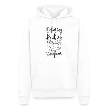 LD Labour And Delivery Nurse - Men’s Premium Organic Hoodie - white - Front - Nico (187cm)