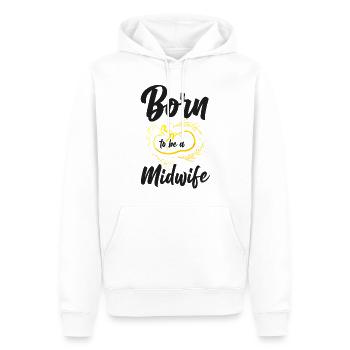 Nurse Midwife Birth Worker Born To - Männer Premium Bio Hoodie - Weiß - Vorne - Nico (187cm)