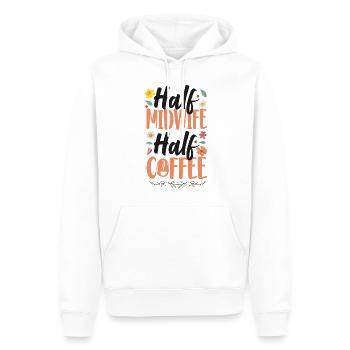 Nurse Midwife Birth Worker Coffee - Männer Premium Bio Hoodie - Weiß - Vorne - Nico (187cm)