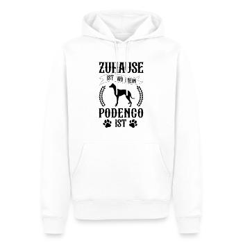 Podenco ist mein Zuhause spanischer Windhund - Männer Premium Bio Hoodie - Weiß - Vorne - Nico (187cm)
