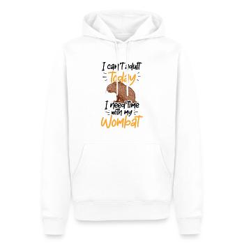 Besoin de temps avec Capybara Capybara - Sweat à capuche Premium bio Homme - blanc - Devant - Nico (187cm)