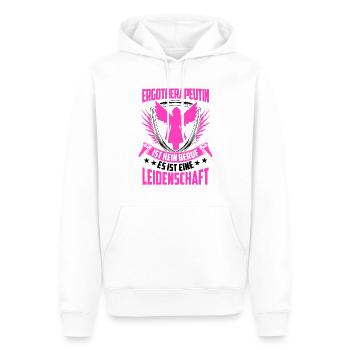 Ergotherapie ist kein Beruf Ergotherapeutin - Männer Premium Bio Hoodie - Weiß - Vorne - Nico (187cm)
